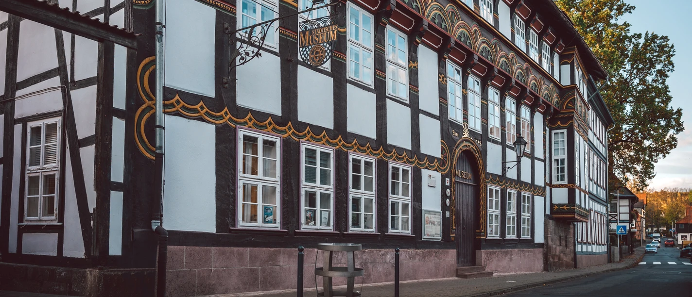 StadtMuseum Einbeck Stort bindingsværkshus i solskinnet
