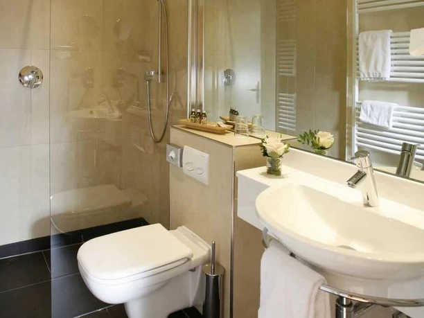 FLUX - Biohotel im Werrtal, Komfort Doppelzimmer, Bad FLUX - Biohotel im Werrtal, Komfort Doppelzimmer, Bad