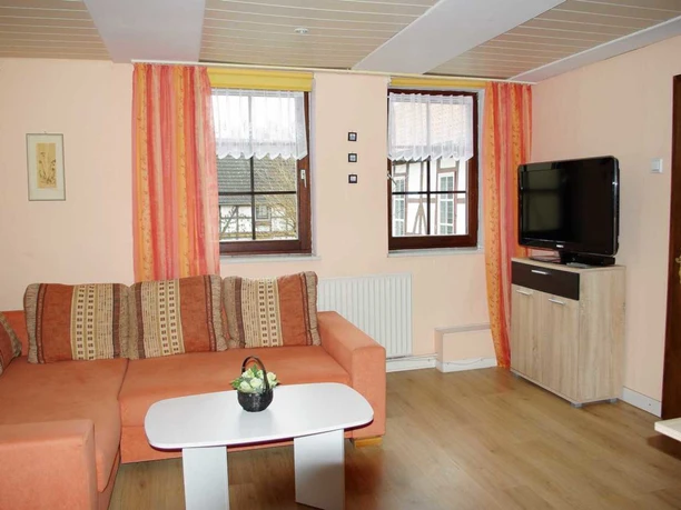 Woonkamer, vakantiewoning Altes Haus Bonaforth