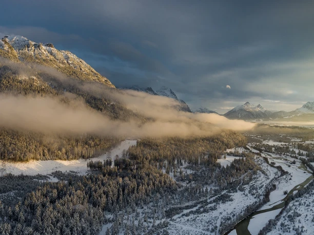 Winterlicher Sonnenuntergang an der Soierngruppe