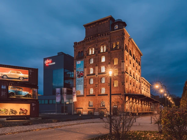 PS.SPEICHER A former granary at night.