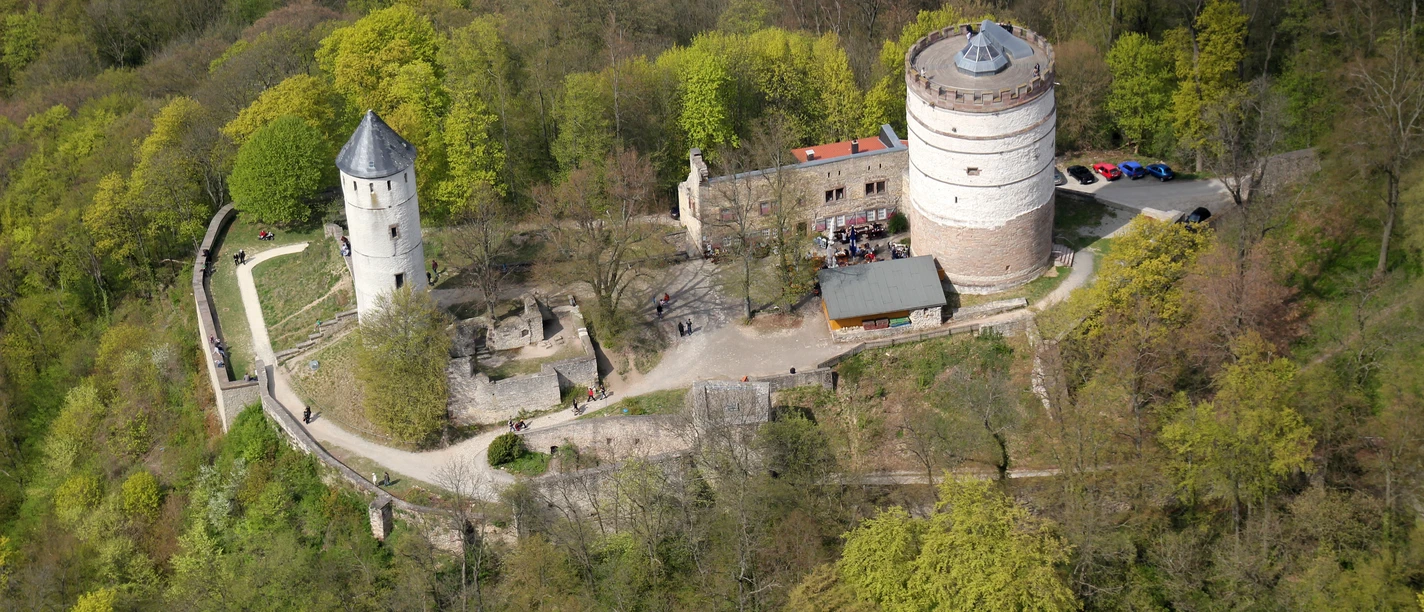 Luftaufnahme der Burg Plesse, aufgenommen am 17.04.2012 Foto: Stefan Rampfel/Gö-Flug Luftaufnahme der Burg Plesse, aufgenommen am 17.04.2012 Foto: Stefan Rampfel/Gö-Flug