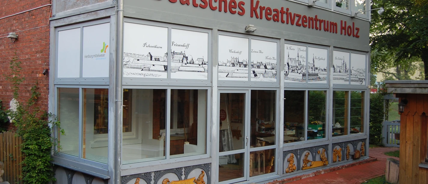 The German Creative Center Wood presents modern architecture with large windows and stylish details.