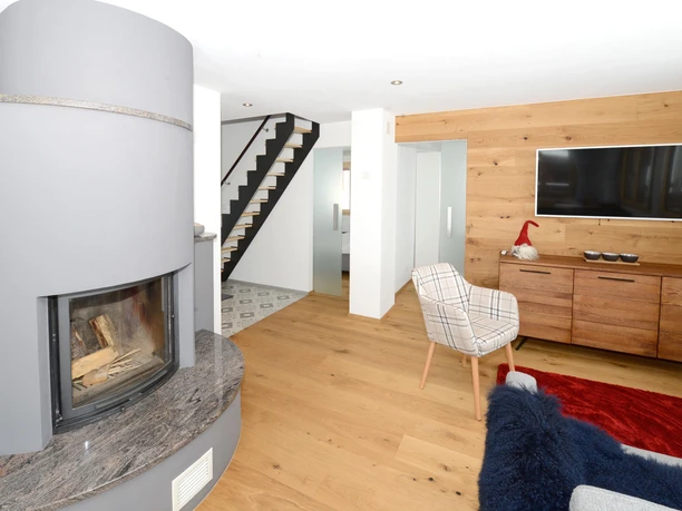 Wohnzimmer mit Cheminée