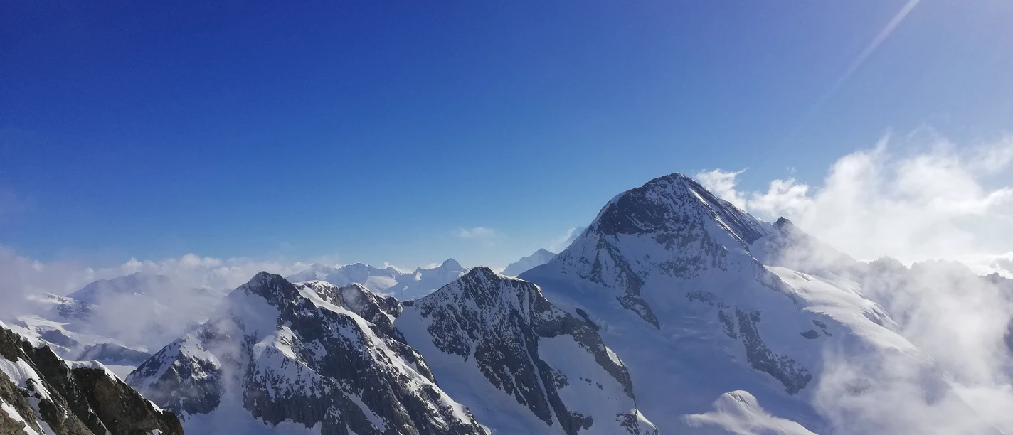 The Aletschhorn is a glaciated mountain peak in the canton of Valais. The Aletschhorn is a glaciated mountain peak in the canton of Valais.