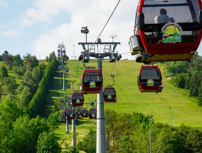 Ettelsberg-Seilbahn aus Richtung Talstation