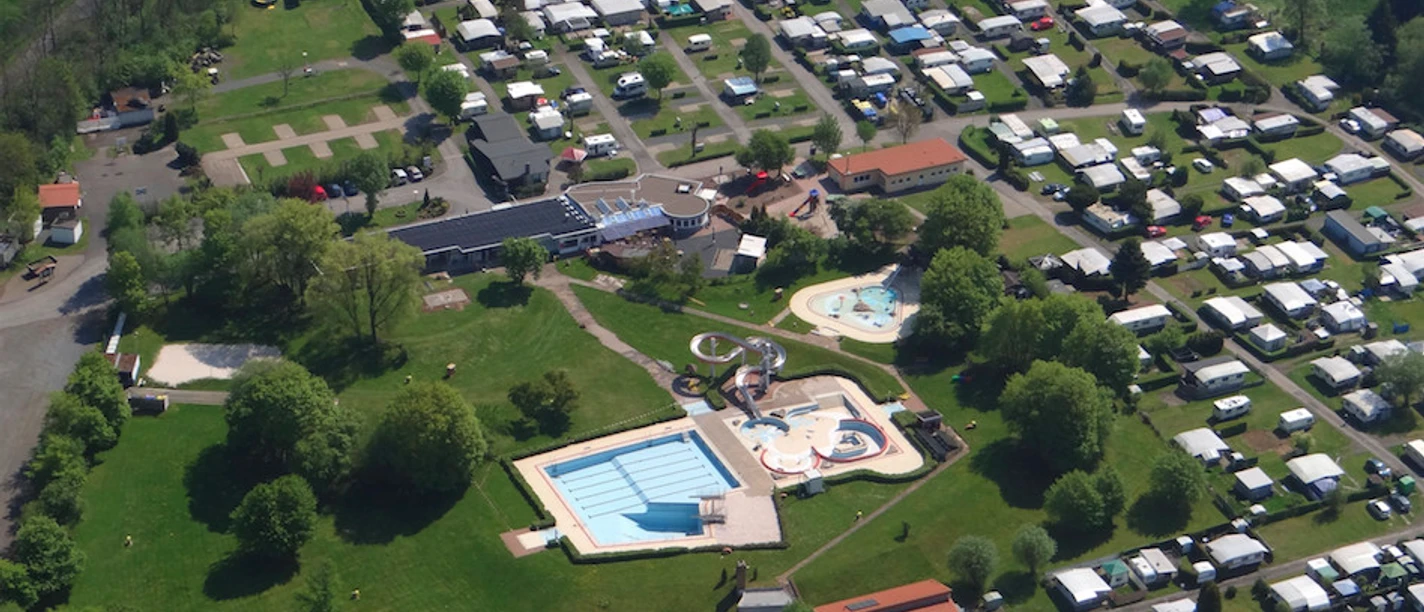 Aerial view campsite Dransfeld