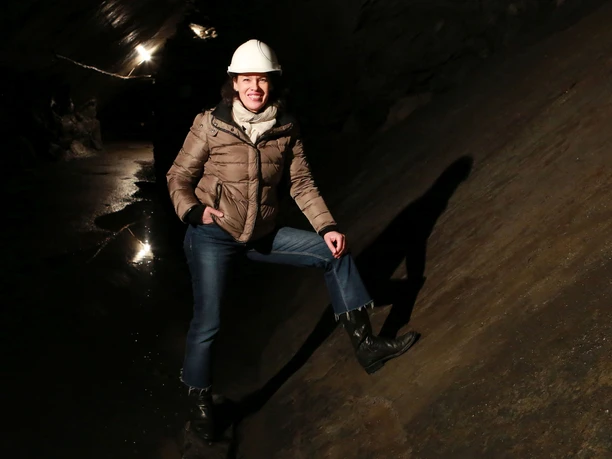 Susanne Müller im Bergwerk, Glück Auf Meditation