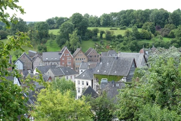 Kornelimünster von oben Blick von oben auf die Dächer Kornelimünsters.