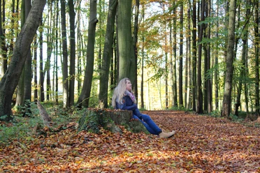 Frau in den Stemweder Bergen