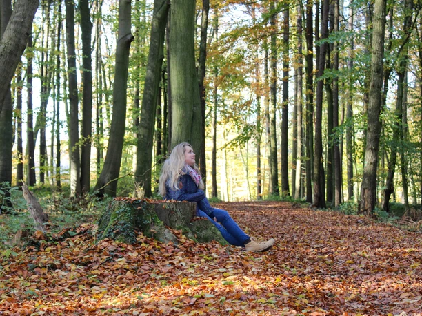 Frau in den Stemweder Bergen