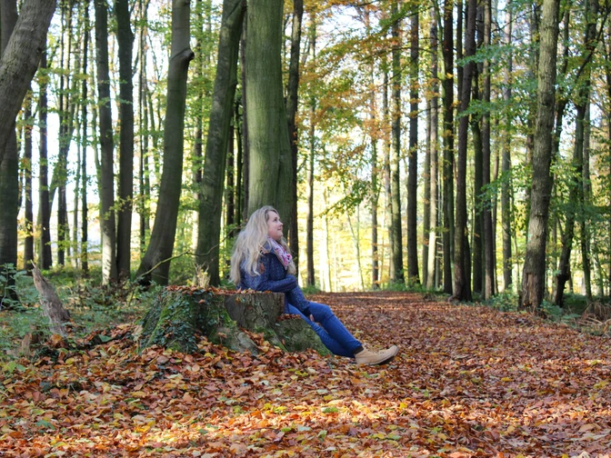 Frau in den Stemweder Bergen