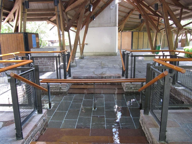 Kneippanlage in der Pergola am Kurhaus