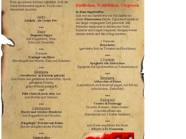 Gardisten-Menü Restaurant Alex