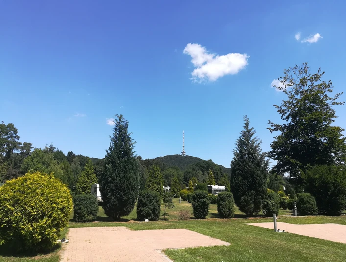 Touristenstellplatz mit Blick auf den Teutoburger Wald dav