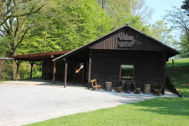 EGV Hütte in Langeland von außen.