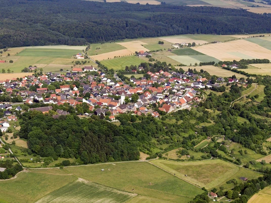 Vogelperspektive von Dringenberg.