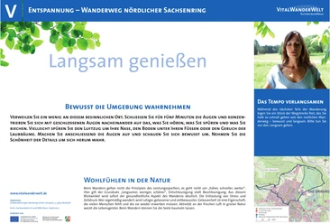 VitalWanderWelt Wanderweg nördlicher Sachsenring - Langsam genießen Wanderweg im nördlichen Sachsenring lädt zum langsamen Genießen und Wahrnehmen der Natur ein.