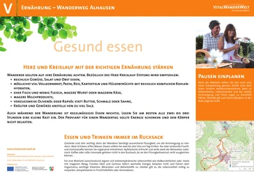 VitalWanderWelt Wanderweg Alhausen - Gesund essen VitalWanderWelt Wanderweg in Alhausen, betont gesunde Ernährung mit vielseitigen Tipps und Ratschlägen.
