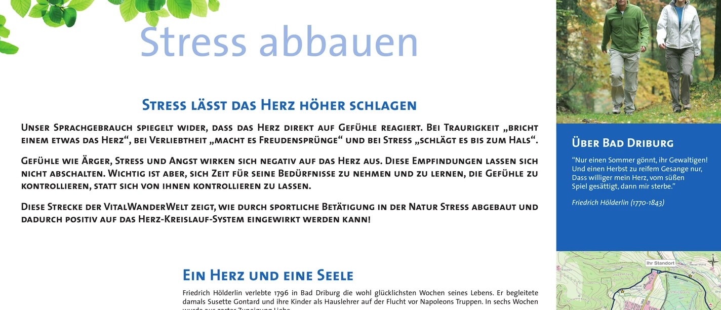 Entdecken Sie den Wanderweg "Stress abbauen" der VitalWanderWelt, der Herz und Seele verbindet.