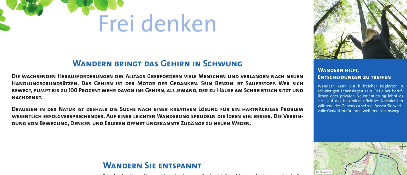 Wanderweg "Nördlicher Sachsenring": Stärkung des Geistes durch Entspannung in der Natur.