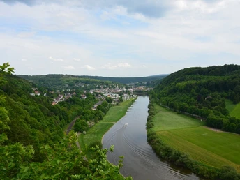 Blick vom Weserskywalk bei Bad Karlshafen