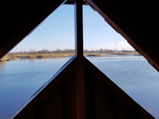 Blick aus dem Naturbeobachtungsturm an der Oste-Pütte