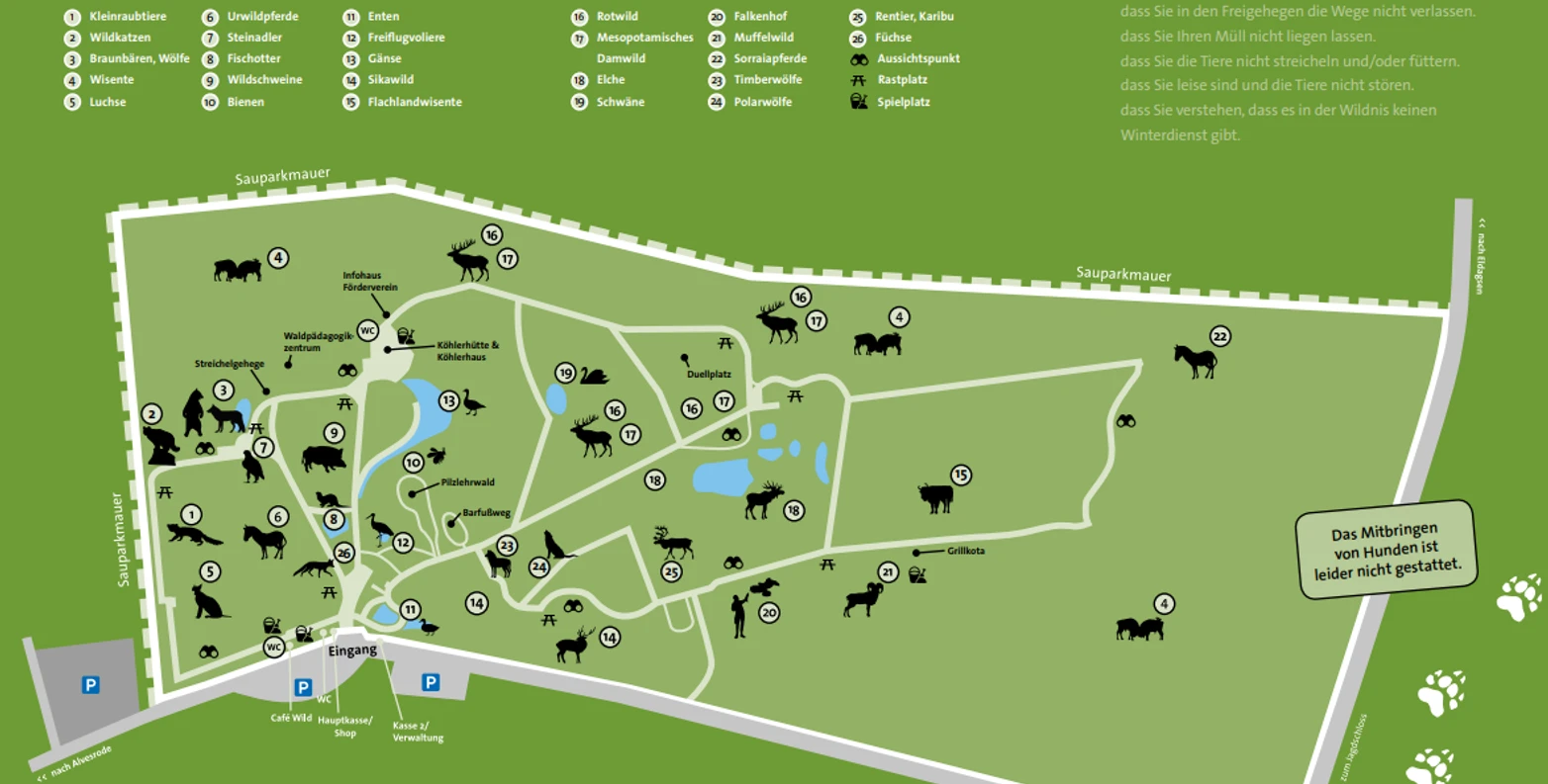 Wisentgehege Springe_Karte Wisentgehege Springe_KarteBison enclosure Springe_mapBison-indhegning Springe_mapBison bijlage Springe_map