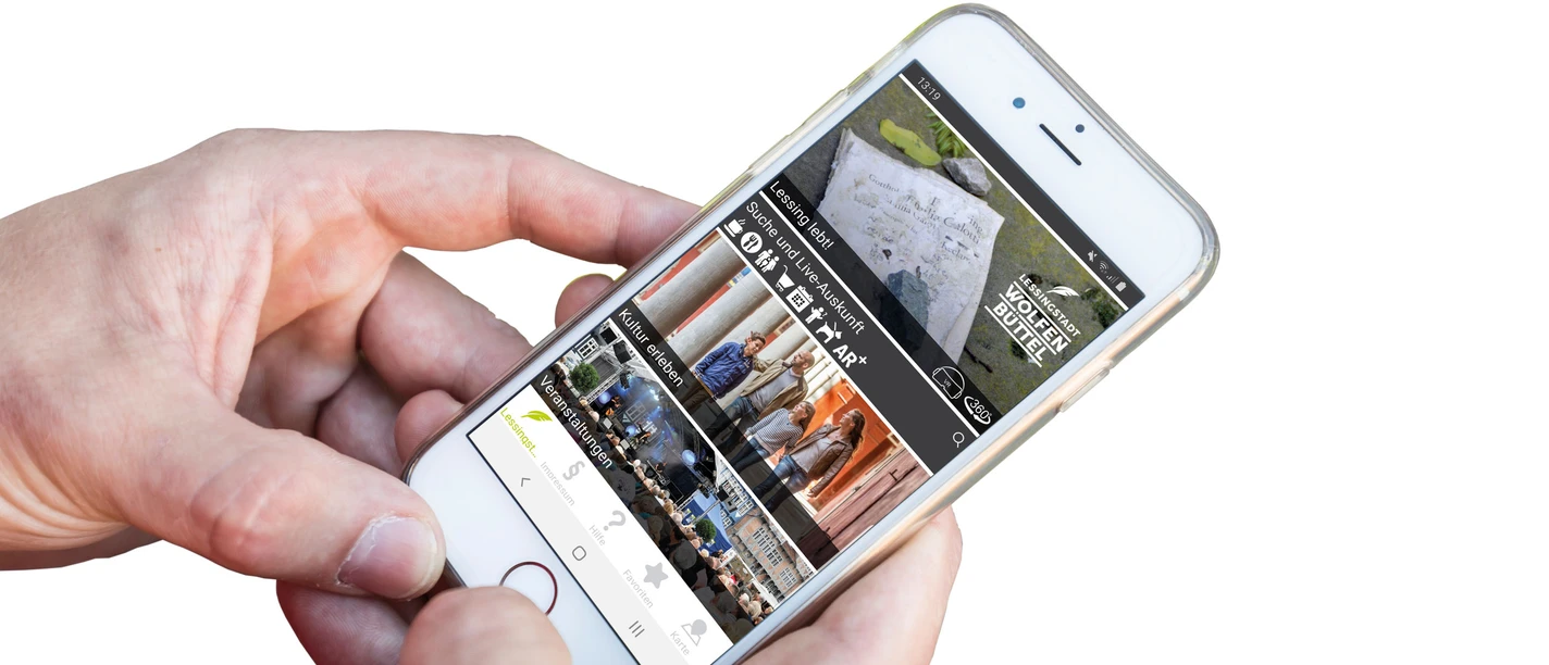 Geöffnete App auf einem Handy