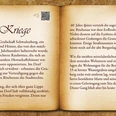 Bankrücken "Kampf & Kriege" Historisches Buch über das Thema "Kampf & Kriege" mit kartografischen Details auf einer Tafel.