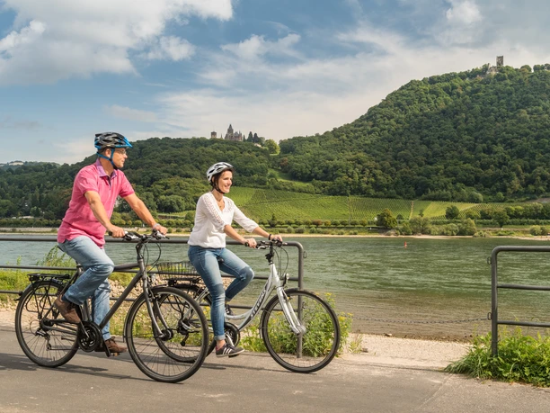 Der Rheinradweg im Siebengebirge