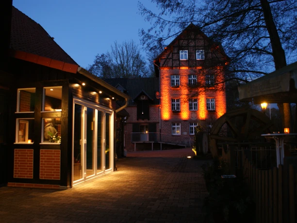 Eingang abends Abendstimmung