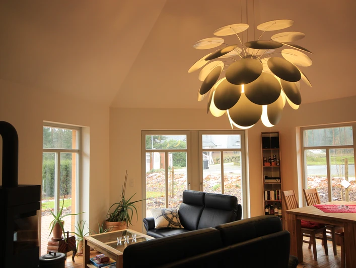 Wohnzimmer in Wabenform Wohnzimmer in Wabenform