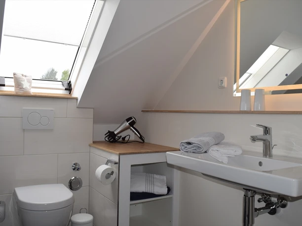 Bad 1 Badezimmer (WC und Waschbecken)