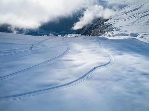 Langlaufloipe auf der Belalp Langlaufloipe auf der Belalp