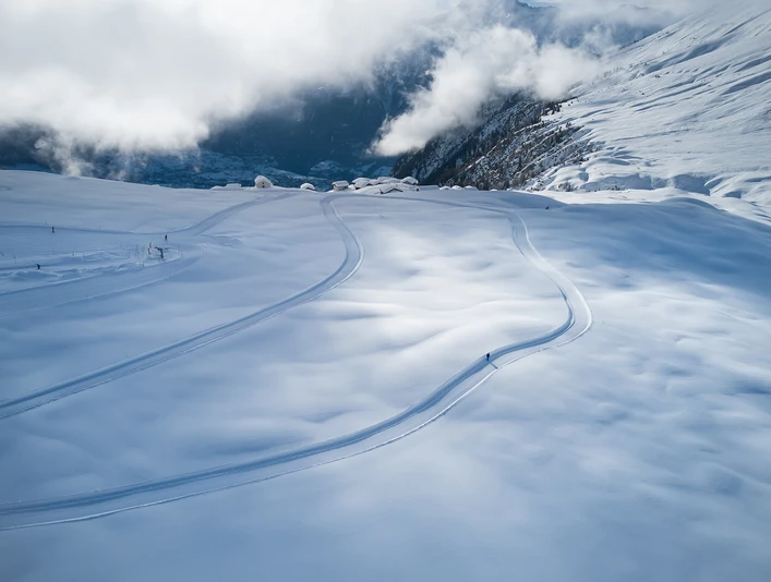 Langlaufloipe auf der Belalp Langlaufloipe auf der Belalp