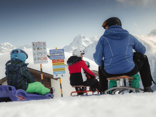 Schlittelpiste Fiescheralp-Lax in der Aletsch Arena