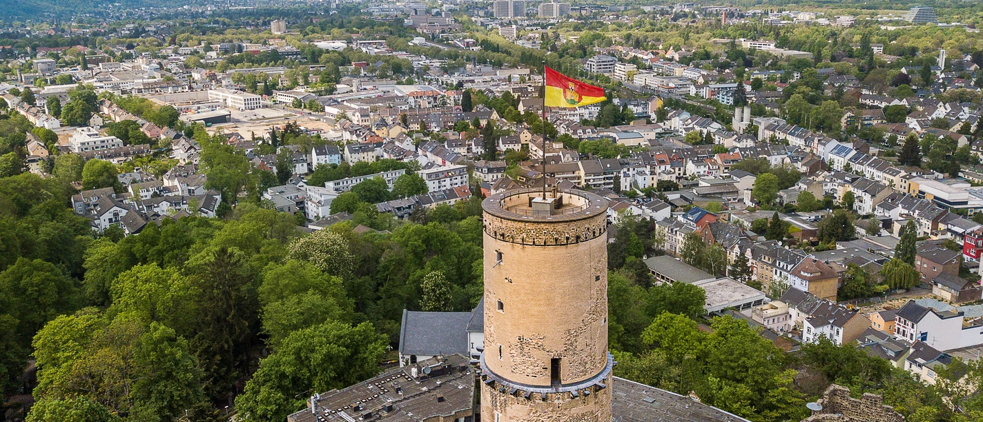 Die Godesburg Drohnenaufnahme Godesburg