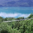 Hängebücke oberhalb Ebligen am Brienzersee, Wanderweg Brienz – Oberried