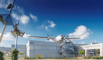 Luftfahrtmuseum Wernigerode - Außenansicht mit Transall Luftfahrtmuseum Wernigerode - Außenansicht mit Transall