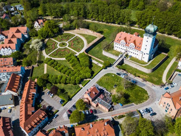 Luftbild Barockschloss Delitzsch
