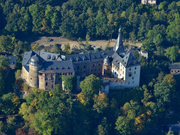 Museum Burg Mylau Luftbild Burg Mylau