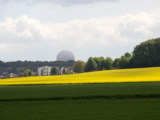 Rapsfeld mit Radom 2018 Frühling Wachtberg