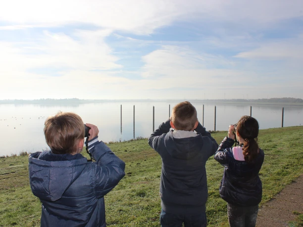 Kinder mit Fernglas am Alfsee.JPG Kinder mit Fernglas am Alfsee.JPG