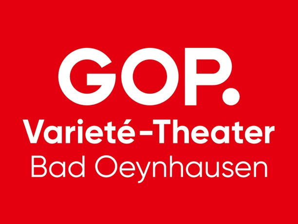 Logo-GOP.png Logo des GOP Varieté-Theaters Bad Oeynhausen in Weiß auf rotem Hintergrund.
