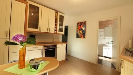 Keuken van vakantiehuis Ostehof in Weertzen