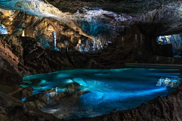 Baumannshöhle Rübeland - neu beleuchteter Goethesaal Baumannshöhle Rübeland - neu beleuchteter Goethesaal