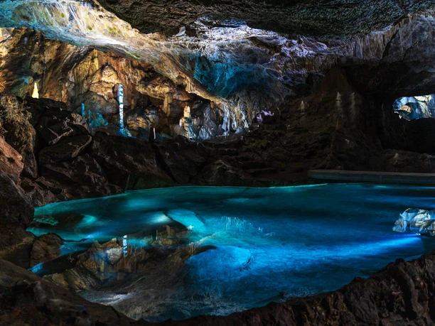 Baumannshöhle Rübeland - neu beleuchteter Goethesaal Baumannshöhle Rübeland - neu beleuchteter Goethesaal