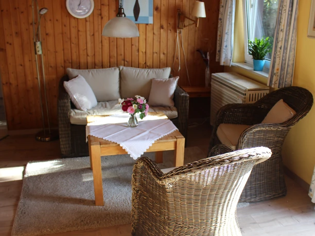 Woongedeelte van de vakantiewoning Achter naar
