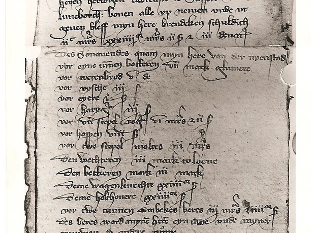 Document on beer export to Celle from 1378 Document on beer export to Celle from 1378